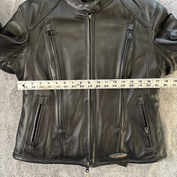 Women’s Harley Davidson Black Leather FXRG Heavy Layer Jacket Med #98520-05VW - Picture 5 of 16